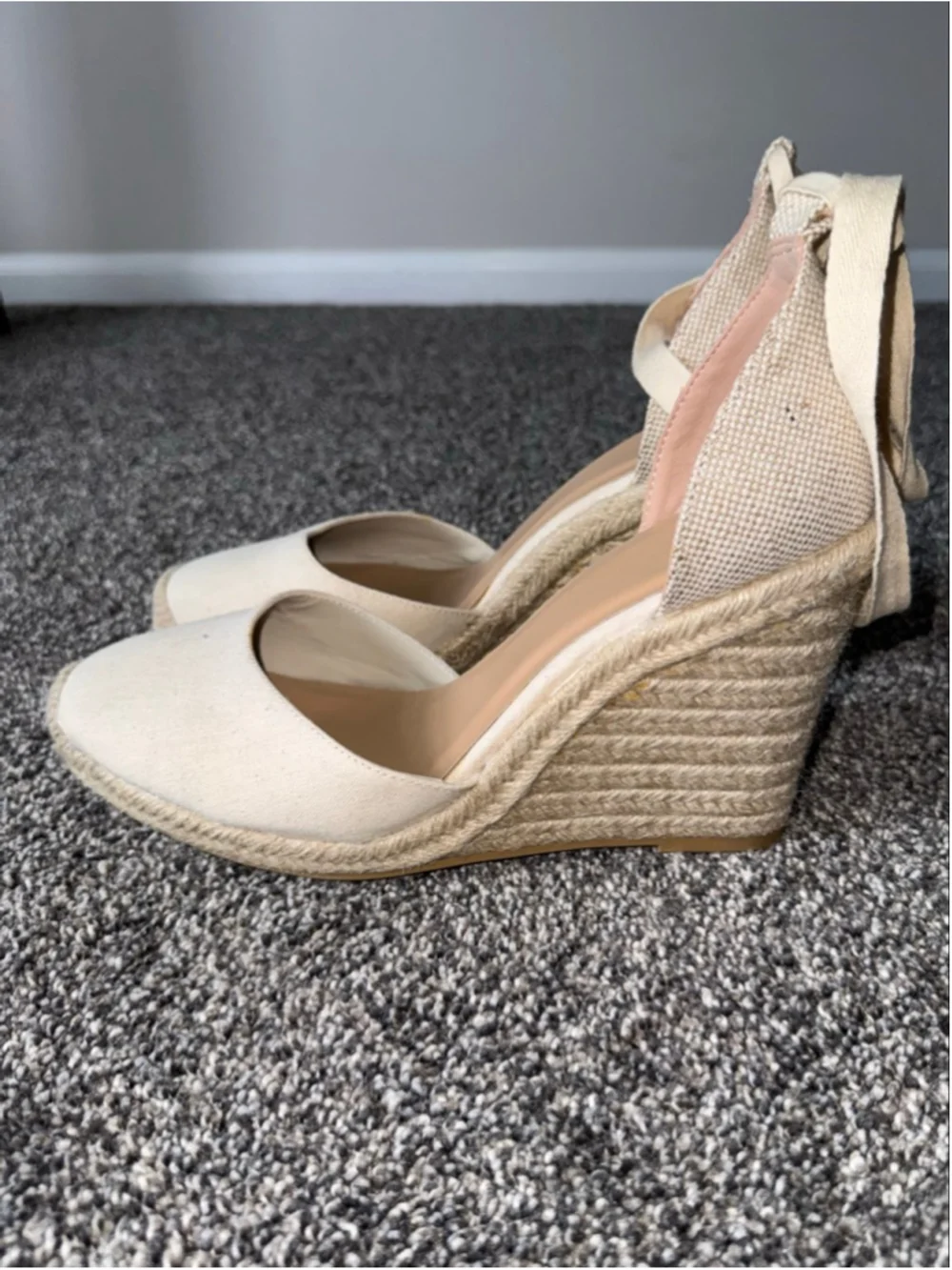 Women's Just Fab Jenala Espadrille Wedge in Ivory Size 12